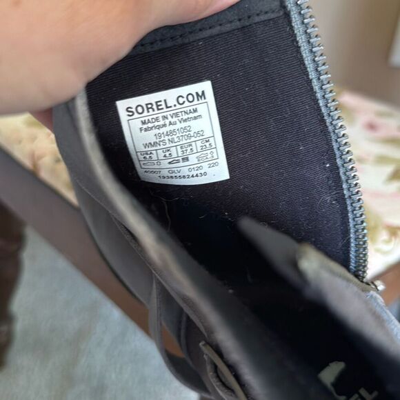 Sorel Cate buckle Quarry gray boots women’s size 6.5 leather waterproof minimali - Picture 6 of 7